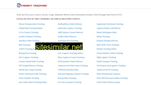 Onlinefreighttracking similar sites