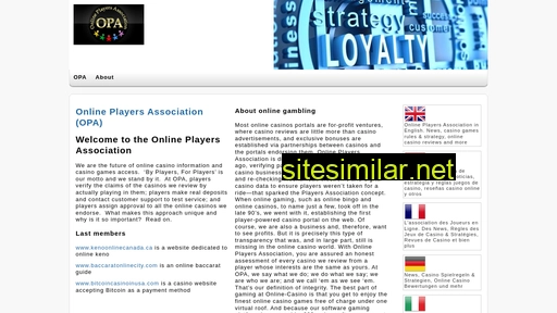 Onlineplayersassociation similar sites