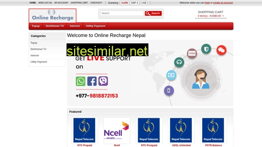 Onlinerechargecard similar sites