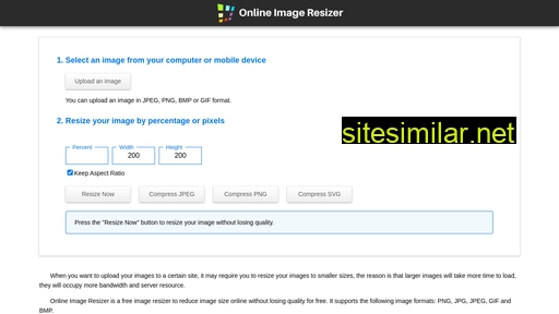 Online-image-resizer similar sites