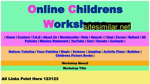 Onlinechildrensworkshops similar sites