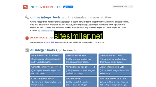 Onlineintegertools similar sites
