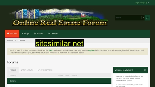 onlinerealestateforum.com alternative sites