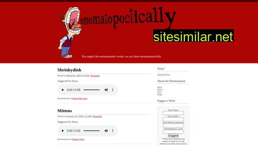 onomatopoetically.com alternative sites