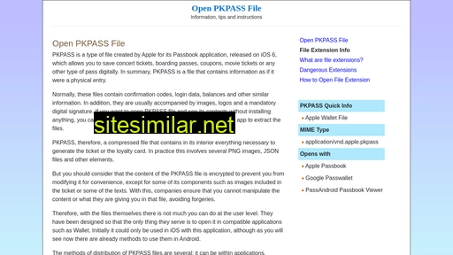 Openpkpassfile similar sites