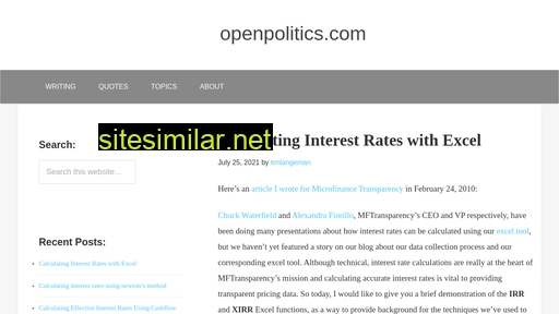 openpolitics.com alternative sites