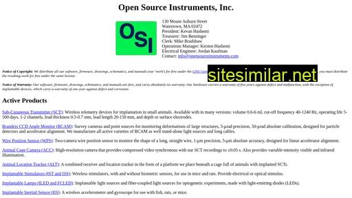 Opensourceinstruments similar sites