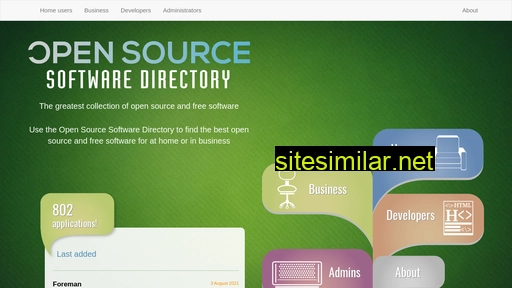 Opensourcesoftwaredirectory similar sites