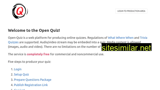 Open-quiz similar sites