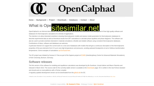 Opencalphad similar sites