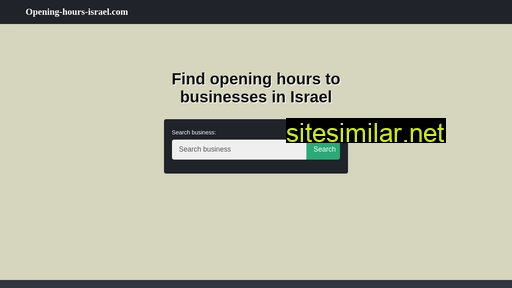 Opening-hours-israel similar sites