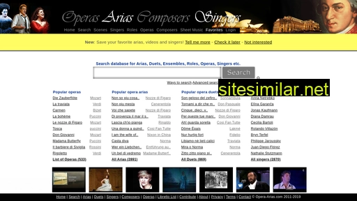 Opera-arias similar sites
