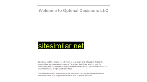 optimaldecisionsllc.com alternative sites