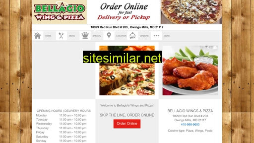 Orderbellagioswingsandpizza similar sites