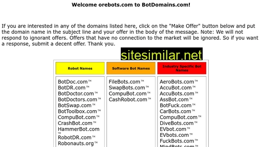 orebots.com alternative sites