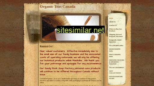 organicteascanada.com alternative sites