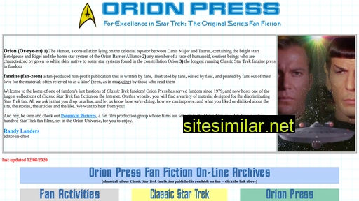 Orionpressfanzines similar sites