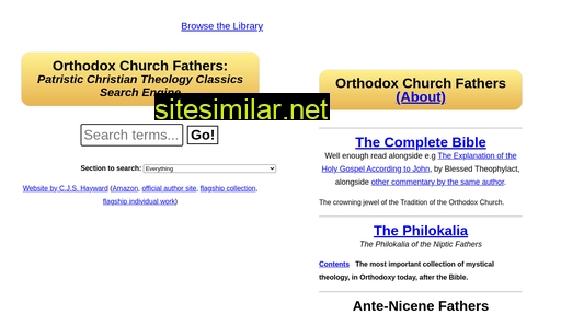 orthodoxchurchfathers.com alternative sites