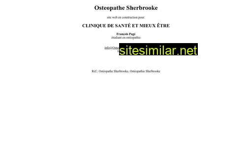Osteopathesherbrooke similar sites