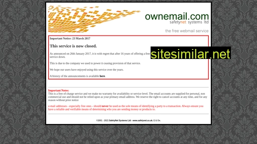 ownemail.com alternative sites