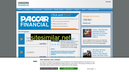 paccarfinancial.com alternative sites