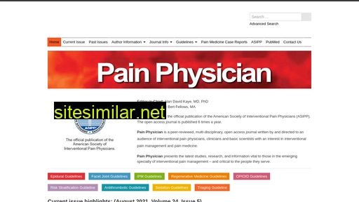 painphysicianjournal.com alternative sites