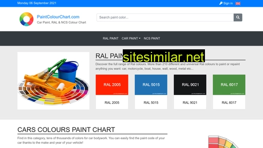 Paintcolourchart similar sites
