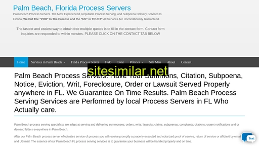 palmbeachprocessservers.com alternative sites