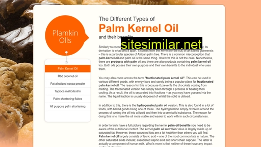 Palmkerneloils similar sites