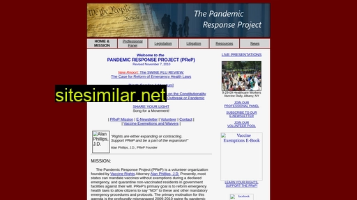 pandemicresponseproject.com alternative sites