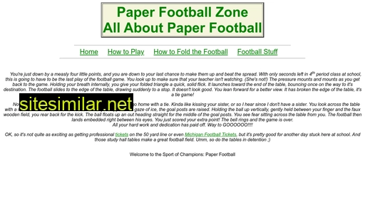 Paperfootballzone similar sites