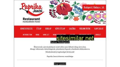 paprikajancsirestaurant.com alternative sites