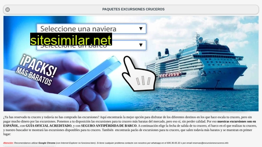 paquetesexcursionescruceros.com alternative sites
