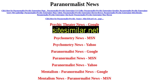 paranormalistnews.com alternative sites