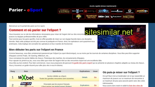 parier-esport.com alternative sites