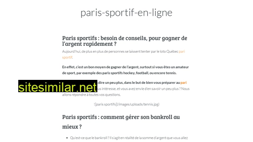 paris-sportif-en-ligne.com alternative sites