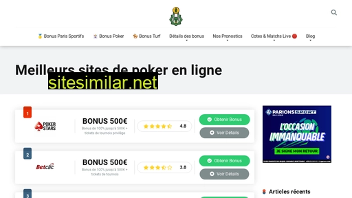 Paris-sportif-bonus similar sites