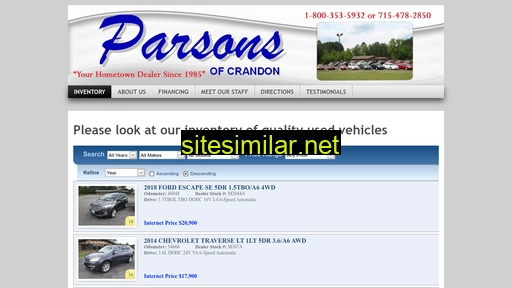 Parsonsofcrandon similar sites