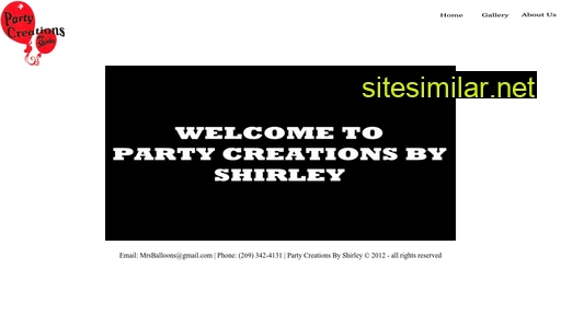 Partycreationsbyshirley similar sites