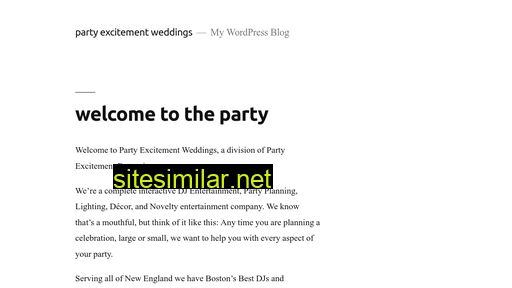 partyexcitementweddings.com alternative sites