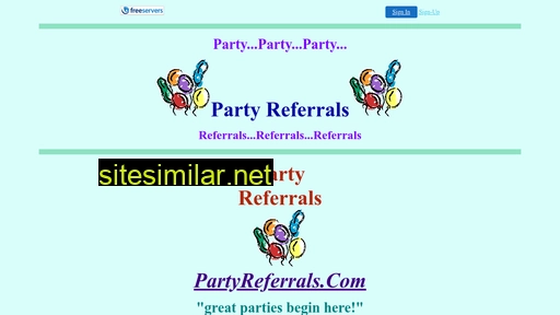 Partyreferrals similar sites