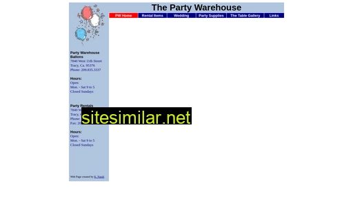 Partywarehouse similar sites
