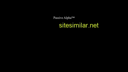 passivealpha.com alternative sites