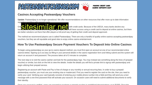 pasteandpaycasinos.com alternative sites