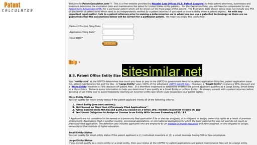patentcalculator.com alternative sites