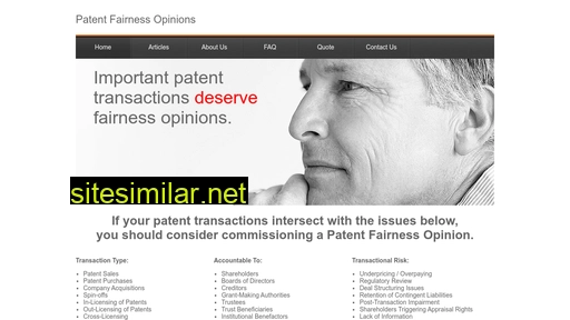 Patentfairnessopinions similar sites