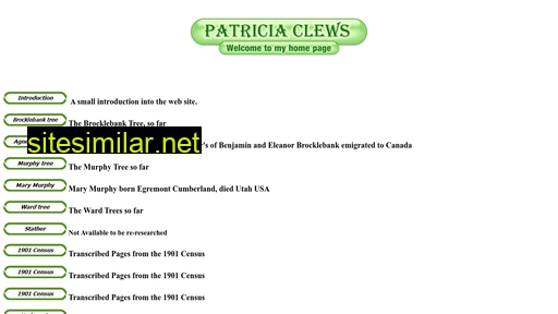 Patriciaclews similar sites