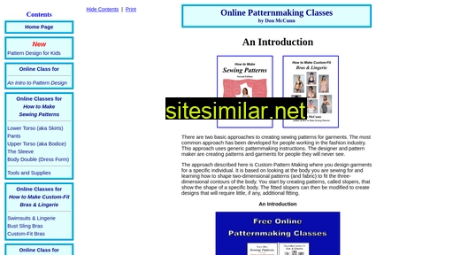 Patternmaking-classes similar sites