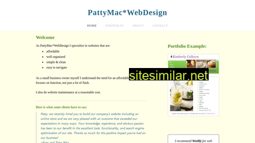 Pattymacwebdesign similar sites