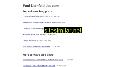 Paulkernfeld similar sites